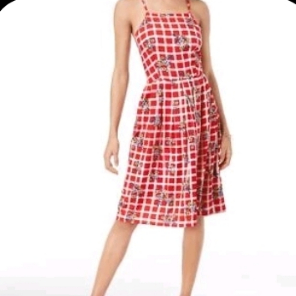Maison Jules 8 Red and White Kids Dress